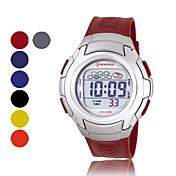 Men's Multi-Functional And Water Resistant PU Digital Automatic Casual Watches (Assorted Color)