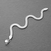 Amazing Silver Plated Soft Snake Like Unisex Bracelet