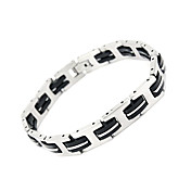 Fashionable Silica Gel and Titanium Steel Bracelet