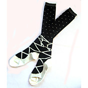 Ballettschuhe Muster mit Punkten 40cm Sweet Lolita Strümpfe