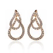 Banhados a ouro 18k claras strass e cristais brincos moda