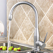 Modern Centerset Kitchen Faucet (Polished Aluminium Finish)