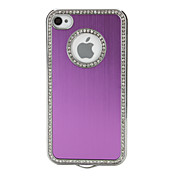 Жесткий чехол с кристаллами для iPhone 4 и 4S (фиолетовый)