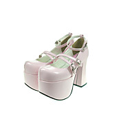 pu couro 12,5 centímetros de salto alto sapatos de princesa lolita