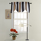 khaki stripe scalloped Valance