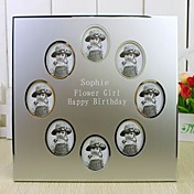 Personalized Silver Aluminum Photo Frame - 8 Photos