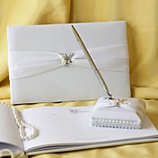 relato de la mariposa de la boda libro de visitas y pluma conjunto