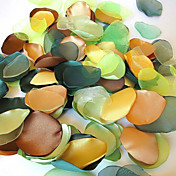 2.5 "hecha a mano decoración de hojas verdes - paquete de 200 piezas (5 colores mezclados)