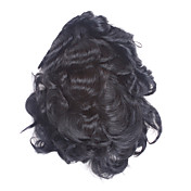 100% Indian remy cheveux courts les hommes Curly perruque avec 10 pouces par 7 pouces haut mono
