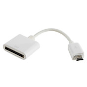 USB Male to Micro USB Female Cable for iPhone and iPad (White)