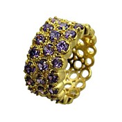 18k or plaqué des dames belle bague cube de mode zircone (plus de couleurs)