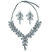 Liga Moda Com Set Mulheres do cristal Jewelery incluindo colares, brincos