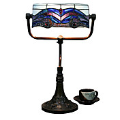 Antique Tiffany Table Lights with Colorful Glass Shade