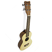 zachary - (ui-24-y) ukelele concierto sólida de abeto con funda / string