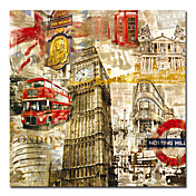 Printed London City Canvas Art with Stretched Frame