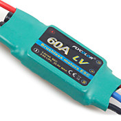flycolor 6s 60a esc de avião com motor brushless (cores aleatórias)