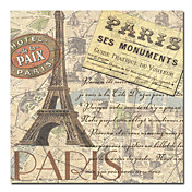 Printed Paris City Eiffel Tower Canvas Art with Stretched Frame