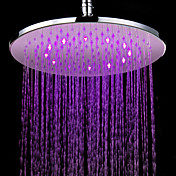 7 Colors Changing LED Contemporary Chrome Shower Faucet Head of 12 inch