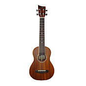 Shaka - (las-2m) fast okume sopran hawaii ukulele med gig sag (udvidet fingerboard)