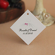 Personalized Rhombus Favor Tag - Wedding Dress (Set of 30)