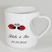 Personalized Mugs with Heart Shaped Handle - Garden Theme