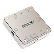 6-in-1 USB3.O Hi-speed Card Reader for CF, MS, M2, SD/MMC, Micro SD/TF, XD Card