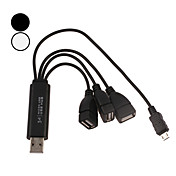 tout-en-1 salut-vitesse 3-port USB2.0 hub usb avec micro