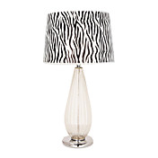 Elegante 1 60W de luz lámpara de mesa con soporte de vidrio transparente