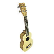 zachary - (ui-21-b) ukelele soprano sólida de abeto con funda / string
