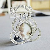 Lovely Rhinestone Bear Wedding Photo Frame