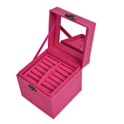Beautiful Three Layers Flannel Women's Jewelry Box(More Colors)