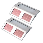 Solarbetriebene LED White Light Pathway Pfad Step Stair Wall Mounted Garden Lamp (2-Pack)