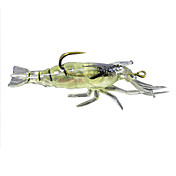 Morbido Fishing Lure Noctilucent gamberetti Bait 5G 40MM (4 unità / confezione)