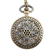 vrouwen flower legering analoge quartz zakhorloge (brons)