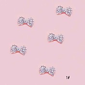 3pcs Metall Kristall Bowknots Nail Decorations