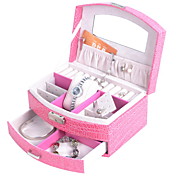 Fan-shaped Leatherette Women's Jewelry Box(More Colors)