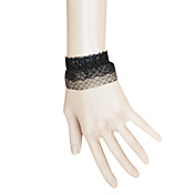Handmade Black Lace Simple Design Classic Lolita Bracelet
