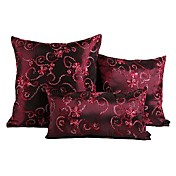 conjunto de 3 elegante floral poliéster fronha decorativo