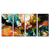 Peints à la main peinture à l'huile abstraite surdimensionné vaste ensemble de 4