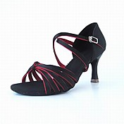 Customized Women's Satin Arch Strap Latin / Ballroom Dance Performance Shoes