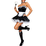 Femme de ménage Fifi Déguisements pour adultes Sexy Halloween Costume Femme de chambre française (4pièces)