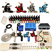4 Støbejern Tattoo Gun Kit for Foring og skygge med aluminium etui