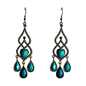 Vintage Droplight Shaped Turquoise Earrings