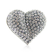 Sjarmerende Platinum belagt / Rose Gold Plated hjerte form Crystal Ring (Flere farger)