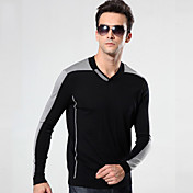 camisola dos homens da v-garganta