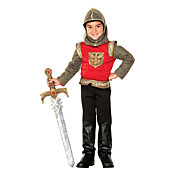 Boy Brave Muscle Knight Gold Soldier Child Halloween Costume (5-7 YRS)