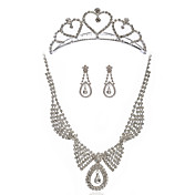 Élégantes en alliage de mariage bijoux de mariée set y compris le collier, boucles d'oreilles et un diadème