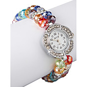 Charmant Multicolor Lampwork Glas Ronde Women 'Watch