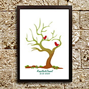 peinture empreinte digitale personnalisée - oiseaux d'amour (comprend 6 couleurs d'encre, cadre non inclus)