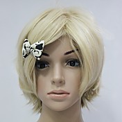 Capless Light Golden Blonde Straight Wave Party Hair Wig